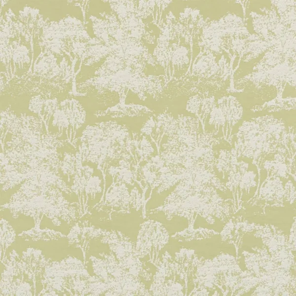 Acacia Fabric - Chartreuse by green botanical jacquard fabric from Beaumont Textiles