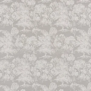 black-grey botanical jacquard fabric from Beaumont Textiles