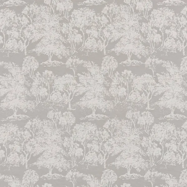Acacia Fabric - Dove by black-grey botanical jacquard fabric from Beaumont Textiles