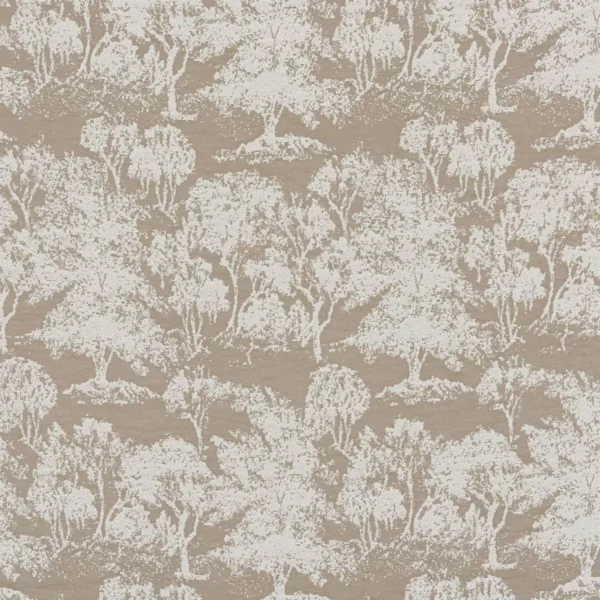 brown botanical jacquard fabric from Beaumont Textiles