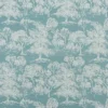 blue botanical jacquard fabric from Beaumont Textiles