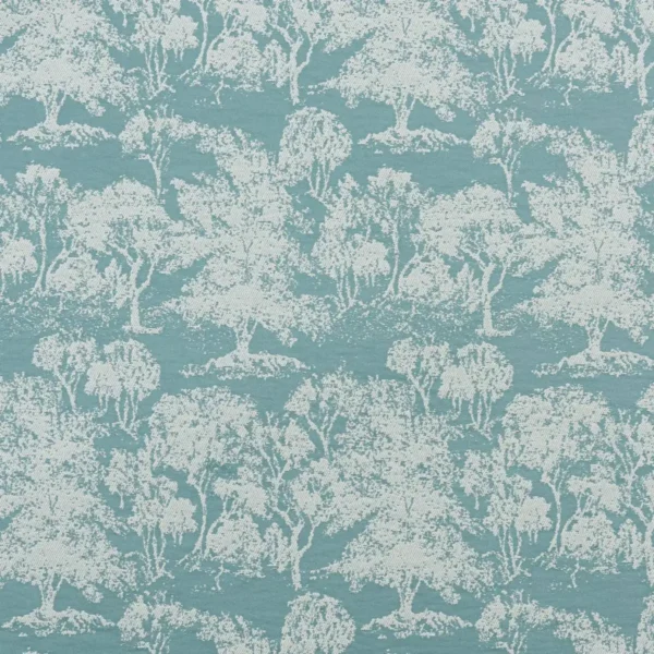 Acacia Fabric - Spa by blue botanical jacquard fabric from Beaumont Textiles