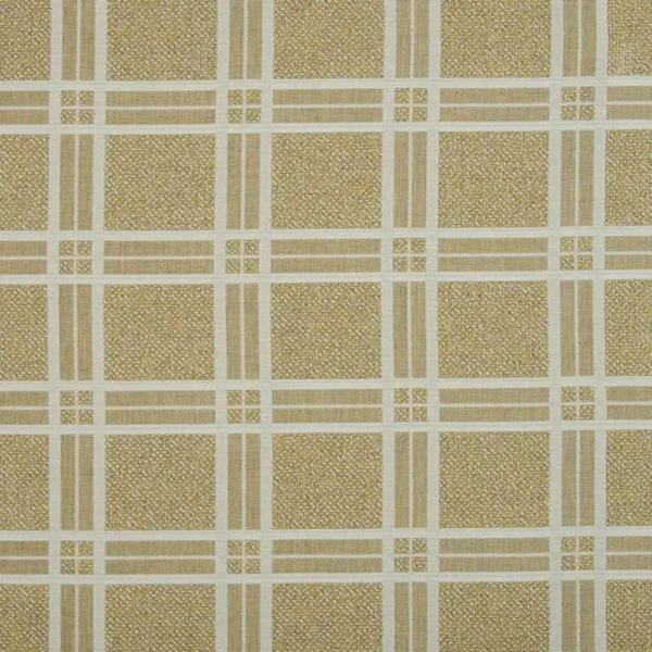 Alexander Fabric - Banana by yellow checked woven fabric from Beaumont Textiles