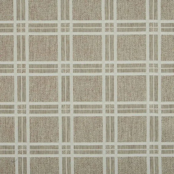 Alexander Fabric - Biscuit by brown checked woven fabric from Beaumont Textiles