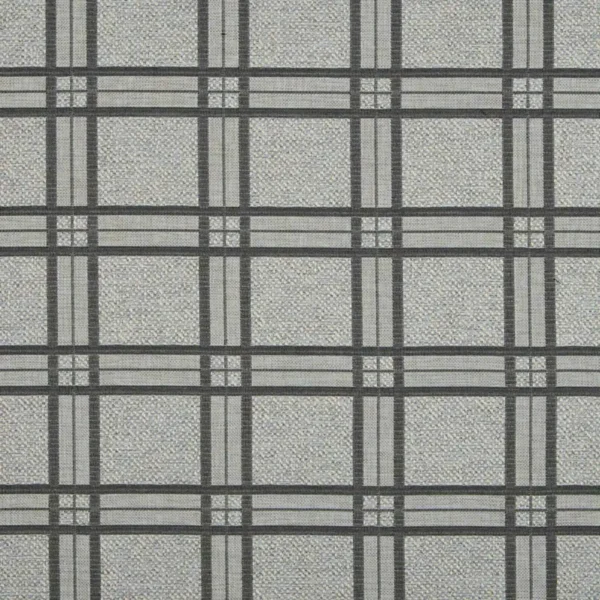 Alexander Fabric - Charcoal by black-grey checked woven fabric from Beaumont Textiles