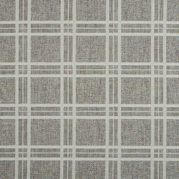Alexander Fabric - Natural by black-grey checked woven fabric from Beaumont Textiles