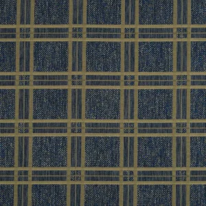 blue checked woven fabric from Beaumont Textiles