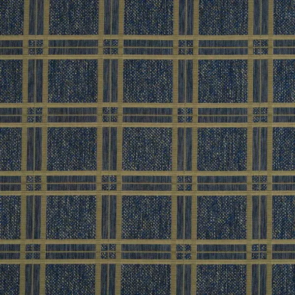 blue checked woven fabric from Beaumont Textiles
