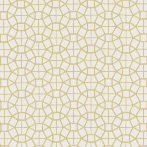 Al-Hasa Fabric - Chartreuse by green geometric cotton fabric from Beaumont Textiles