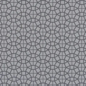 black-grey geometric cotton fabric from Beaumont Textiles