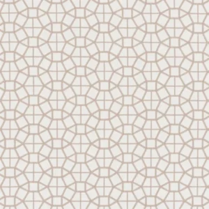 white geometric cotton fabric from Beaumont Textiles