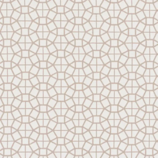 Al-Hasa Fabric - Linen by white geometric cotton fabric from Beaumont Textiles