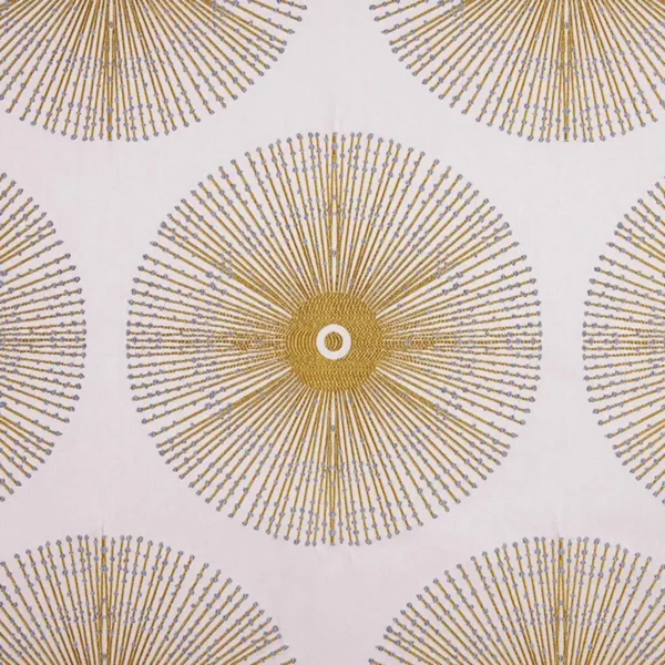 Amaze Fabric - Chartreuse by blue spotted embroideried fabric from Beaumont Textiles