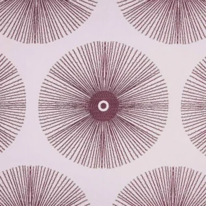 purple spotted embroideried fabric from Beaumont Textiles
