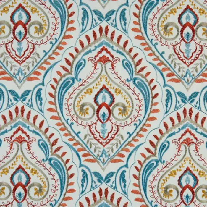 Arabesque Fabric - Burnt Orange swatch