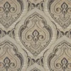 brown botanical embroideried fabric from Beaumont Textiles