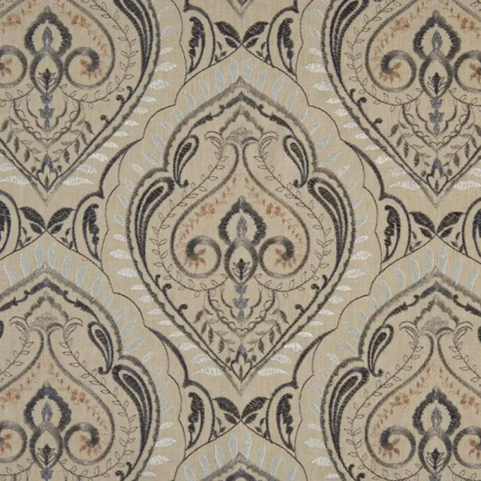Arabesque Fabric - Smoke swatch
