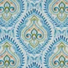 blue botanical embroideried fabric from Beaumont Textiles