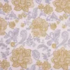 blue botanical embroideried fabric from Beaumont Textiles