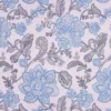 blue botanical embroideried fabric from Beaumont Textiles