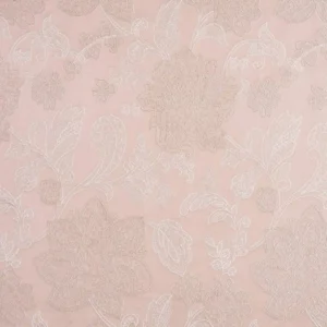 brown botanical embroideried fabric from Beaumont Textiles