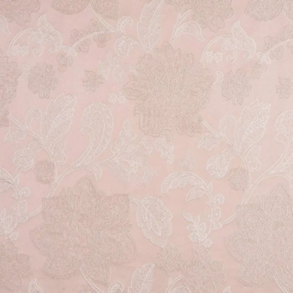 Beauty Fabric - Oatmeal by brown botanical embroideried fabric from Beaumont Textiles