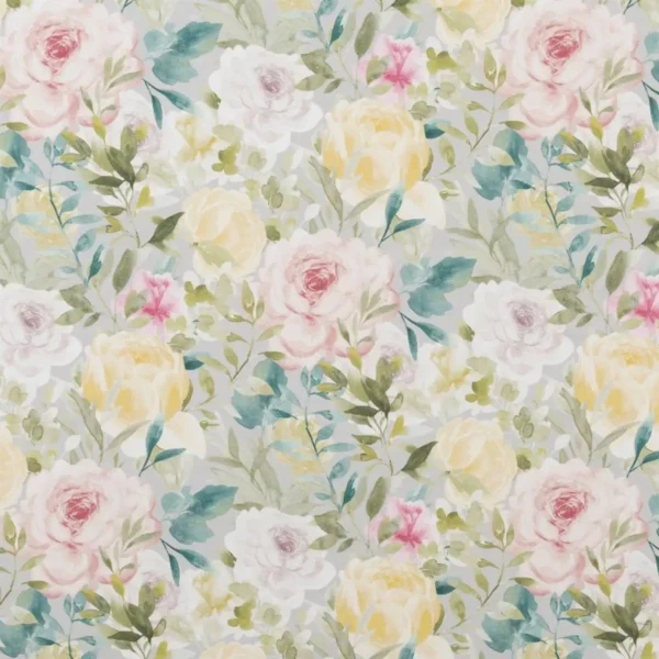 Belvoir Fabric - Dusk by multicolour botanical cotton fabric from Beaumont Textiles
