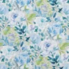 blue botanical cotton fabric from Beaumont Textiles
