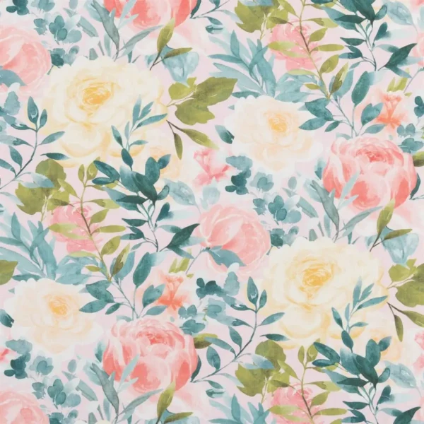 Belvoir Fabric - Summer by multicolour botanical cotton fabric from Beaumont Textiles