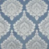 blue botanical jacquard fabric from Beaumont Textiles