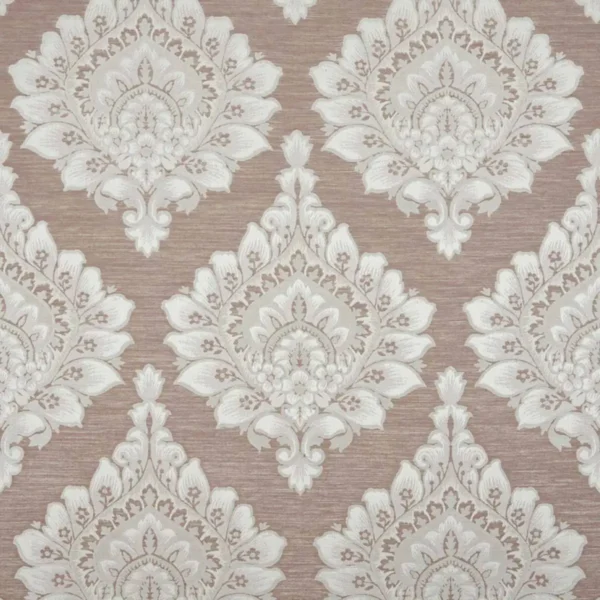 Bennet Fabric - Dusky Mauve by purple botanical jacquard fabric from Beaumont Textiles