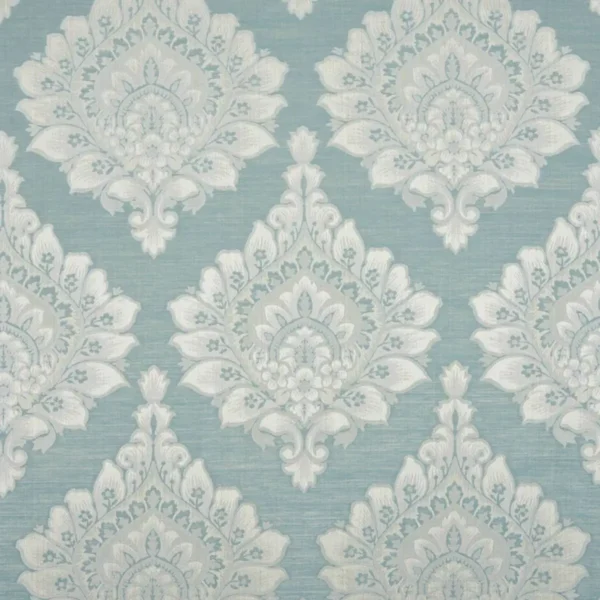 Bennet Fabric - Mint by green botanical jacquard fabric from Beaumont Textiles