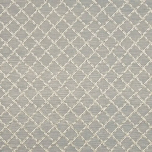 Bingley Fabric - Ash by black-grey geometric embroideried fabric from Beaumont Textiles