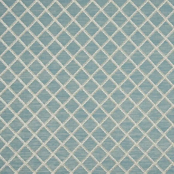 Bingley Fabric - Mint by green geometric embroideried fabric from Beaumont Textiles