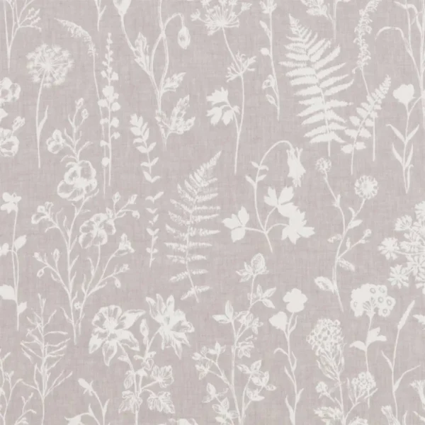 black-grey botanical woven fabric from Beaumont Textiles