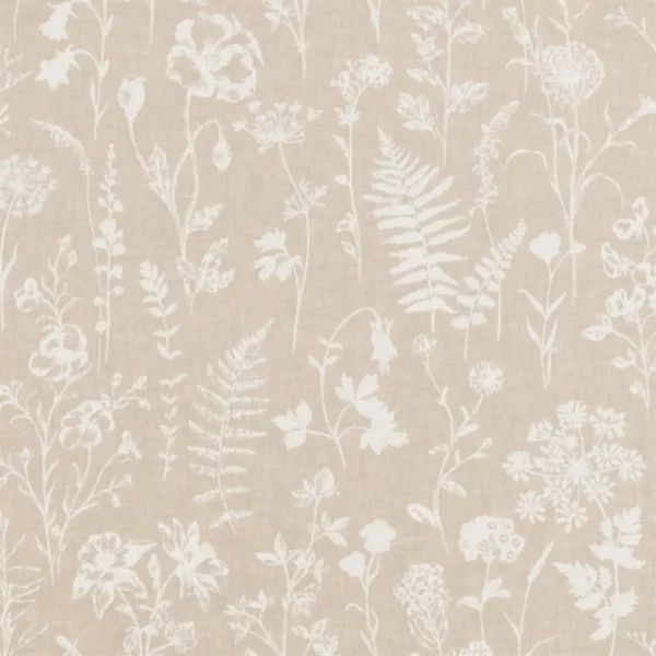 neutral botanical woven fabric from Beaumont Textiles