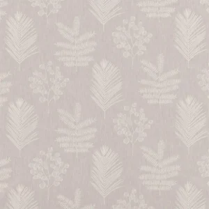 black-grey botanical woven fabric from Beaumont Textiles