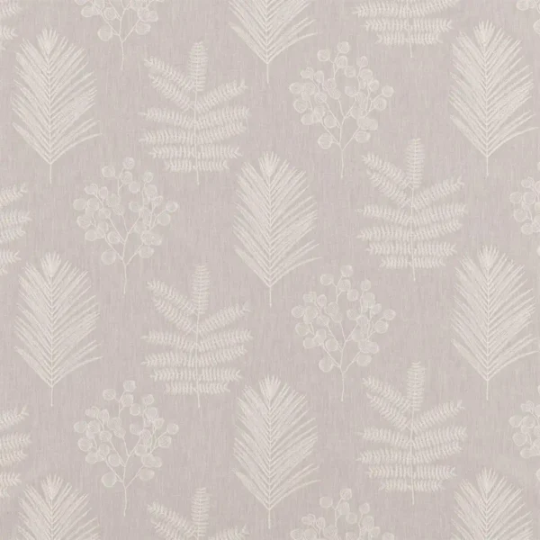 black-grey botanical woven fabric from Beaumont Textiles