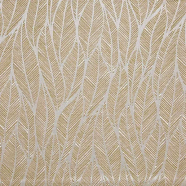 Cara Fabric - Sandstone by brown botanical jacquard fabric from Beaumont Textiles