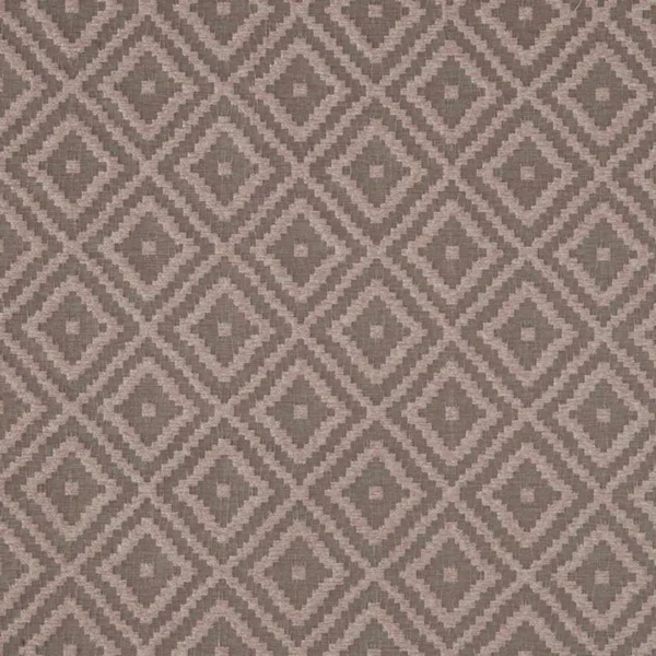 Damara Fabric - Dusky Pink by pink geometric embroideried fabric from Beaumont Textiles