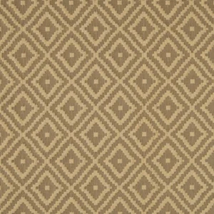 brown geometric embroideried fabric from Beaumont Textiles