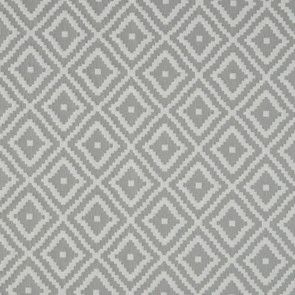 black-grey geometric embroideried fabric from Beaumont Textiles