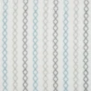 blue geometric embroideried fabric from Beaumont Textiles