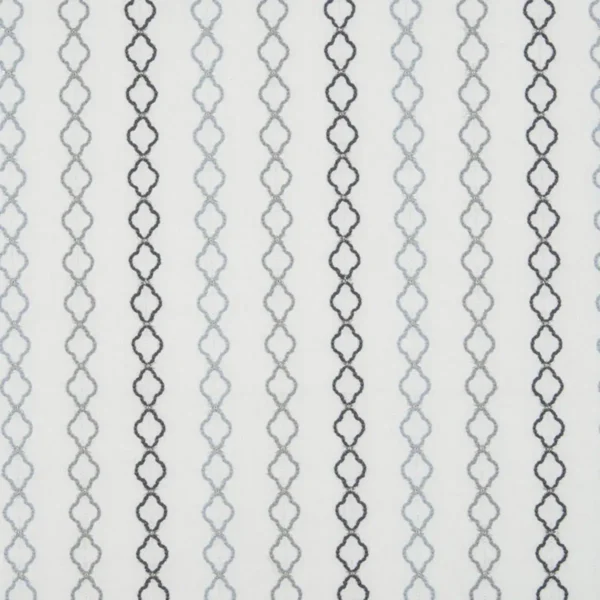 Dandy Fabric - Smoke by black-grey geometric embroideried fabric from Beaumont Textiles