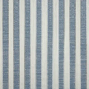 blue striped woven fabric from Beaumont Textiles