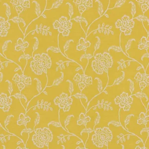 yellow botanical cotton fabric from Beaumont Textiles