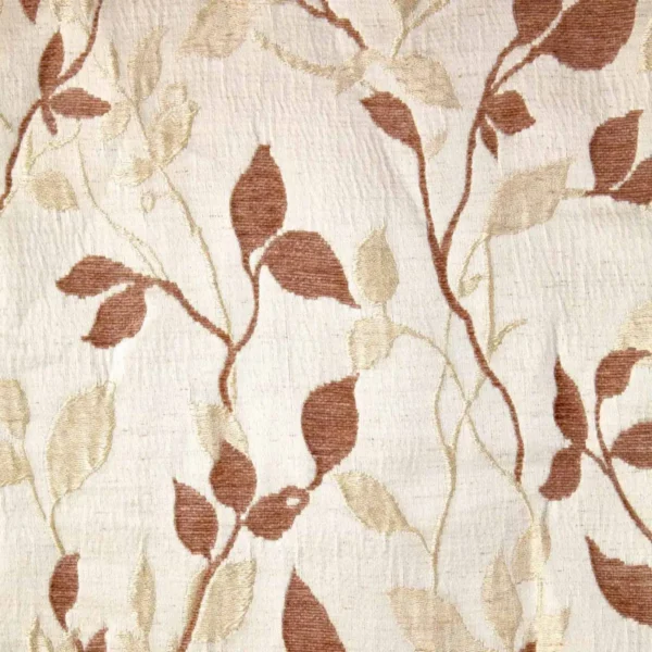Dream Fabric - Rose Gold by brown botanical jacquard fabric from Beaumont Textiles