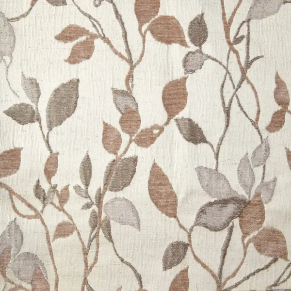 black-grey botanical jacquard fabric from Beaumont Textiles