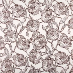 neutral botanical woven fabric from Beaumont Textiles