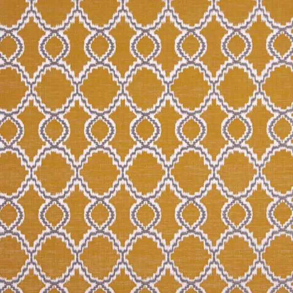 Cruise Fabric - Mustard by yellow geometric jacquard fabric from Beaumont Textiles